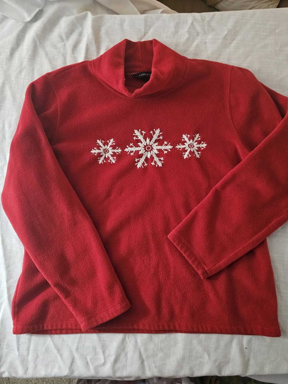 Lands' End Red Teddy Jacket